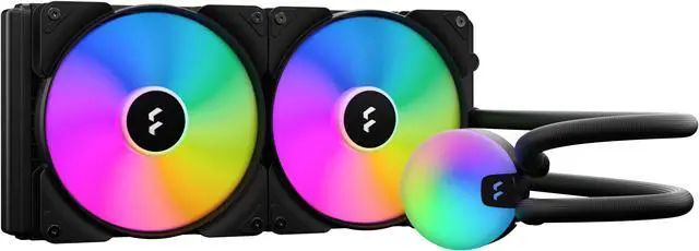 Alt view image 2 of 7 - Fractal Design Lumen S28 v2 RGB Aspect 14 RGB x2 AIO CPU Liquid/Water Cooler