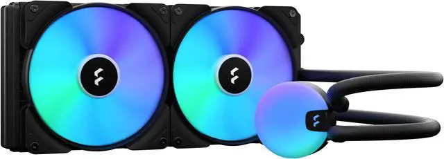 Alt view image 3 of 7 - Fractal Design Lumen S28 v2 RGB Aspect 14 RGB x2 AIO CPU Liquid/Water Cooler