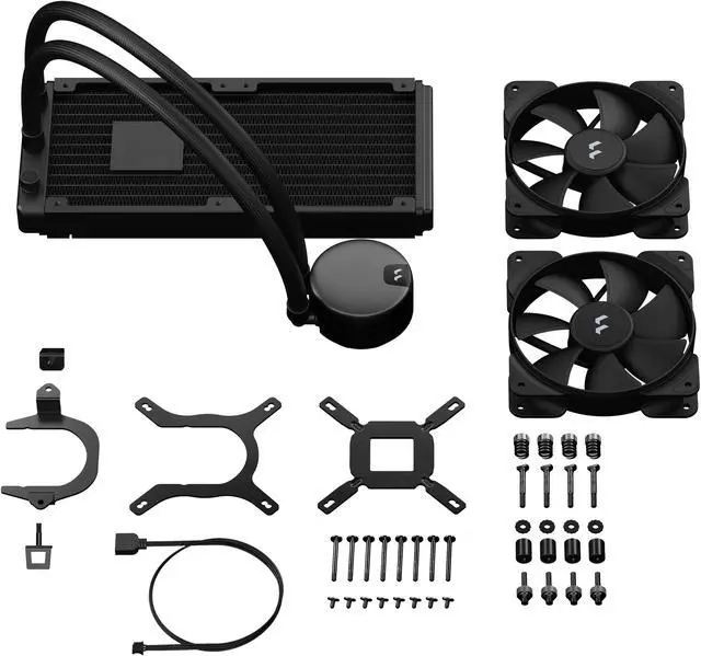 Alt view image 7 of 7 - Fractal Design Lumen S24 v2 Aspect 12 PWM x2 AIO CPU Liquid/Water Cooler