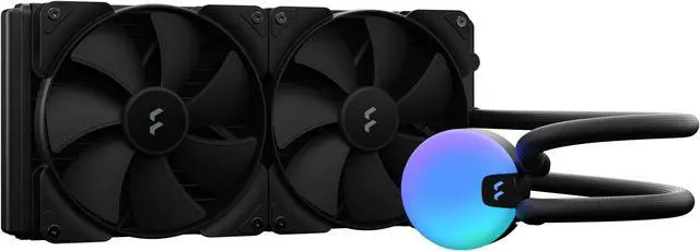 Alt view image 3 of 7 - Fractal Design Lumen S28 v2 Aspect 14 PWM x2 AIO CPU Liquid/Water Cooler