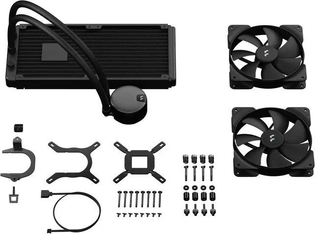 Alt view image 7 of 7 - Fractal Design Lumen S28 v2 Aspect 14 PWM x2 AIO CPU Liquid/Water Cooler