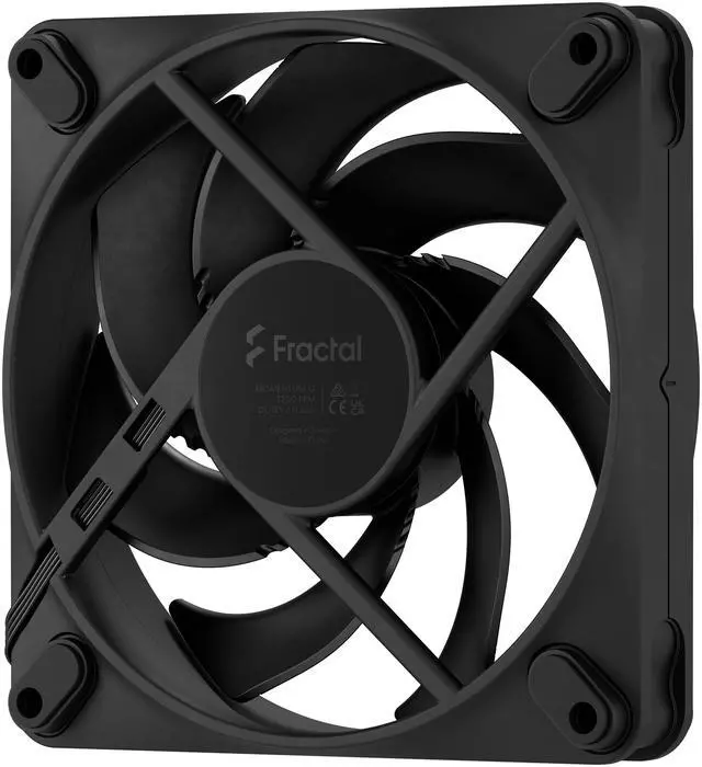 Alt view image 2 of 6 - Fractal Design Momentum 12 PWM Black 120 mm FDB (Fluid Dynamic Bearing) PC Case Fan