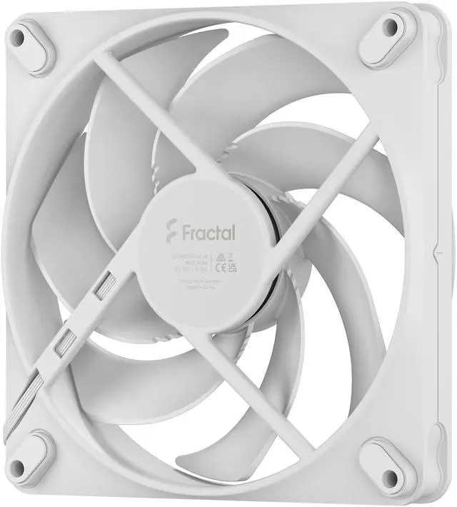 Alt view image 2 of 6 - Fractal Design Momentum 14 PWM White 140 mm FDB (Fluid Dynamic Bearing) PC Case Fan