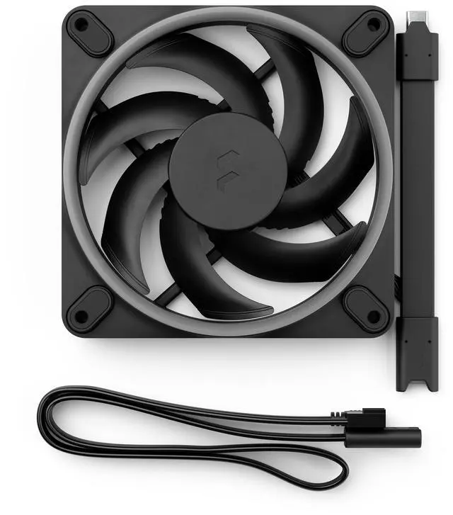 Alt view image 6 of 6 - Fractal Design Momentum 12 RGB PWM Black 120 mm ARGB LED FDB (Fluid Dynamic Bearing) PC Case Fan