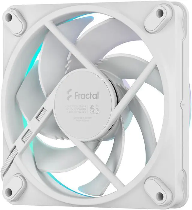 Alt view image 2 of 6 - Fractal Design Momentum 12 RGB PWM White 120 mm ARGB LED FDB (Fluid Dynamic Bearing) PC Case Fan