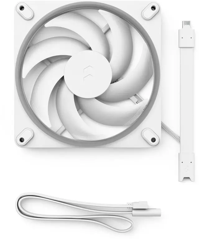 Alt view image 6 of 6 - Fractal Design Momentum 14 RGB PWM White 140 mm ARGB LED FDB (Fluid Dynamic Bearing) PC Case Fan