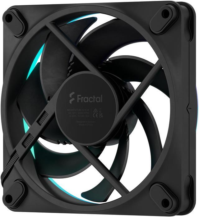 Alt view image 3 of 7 - Fractal Design Momentum 12 RGB PWM Black 120 mm ARGB LED FDB (Fluid Dynamic Bearing) PC Case Fan (3-pack)