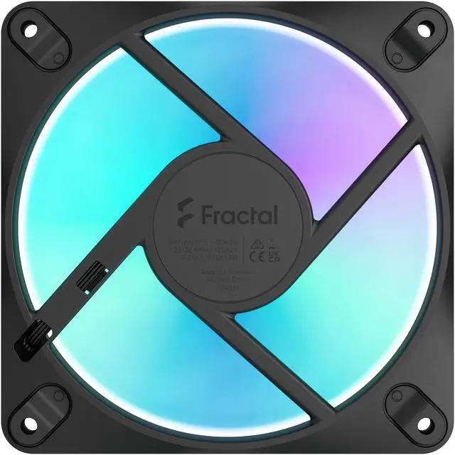 Alt view image 5 of 7 - Fractal Design Dynamic 3 120mm ARGB Black PWM Case Fan, High Durability Rifle Bearing, 7-Blade Swept Design, Daisy-Chain Cable, 350-2200 RPM