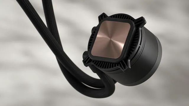 Alt view image 7 of 12 - Fractal Design Radius 360 Black 360mm AIO CPU Liquid Cooler (Copper Cold Plate, Ceramic-Bearing PWM Pump, Dynamic 3 Fans, Intel LGA 1700/1200/AM5/AM4)