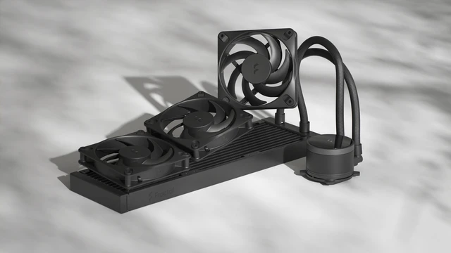 Alt view image 4 of 12 - Fractal Design Radius 360 Black 360mm AIO CPU Liquid Cooler (Copper Cold Plate, Ceramic-Bearing PWM Pump, Dynamic 3 Fans, Intel LGA 1700/1200/AM5/AM4)