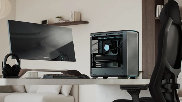 Alt view image 6 of 15 - Fractal Design Radius 360 RGB Black 360mm AIO CPU Liquid Cooler (ARGB Gen 2, Adjust Pro, Dynamic 3 RGB Fans, Copper Cold Plate, Intel LGA 1700/AM5/AM4)