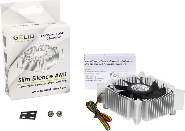 Alt view image 6 of 6 - GELID Solutions CC-Ssilence-AM1 Ball 1U Low Profile Cooler for AMD AM1 CPU Slim Silent Cooler 20/34cfm, 0.20A, 12V, 1200-2600RPM