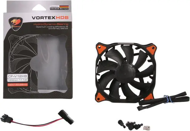 Alt view image 5 of 5 - COUGAR CF-V12HB Vortex Hydro-Dynamic-Bearing (Fluid) 300,000 Hours 12CM Silent Cooling Fan (Black)