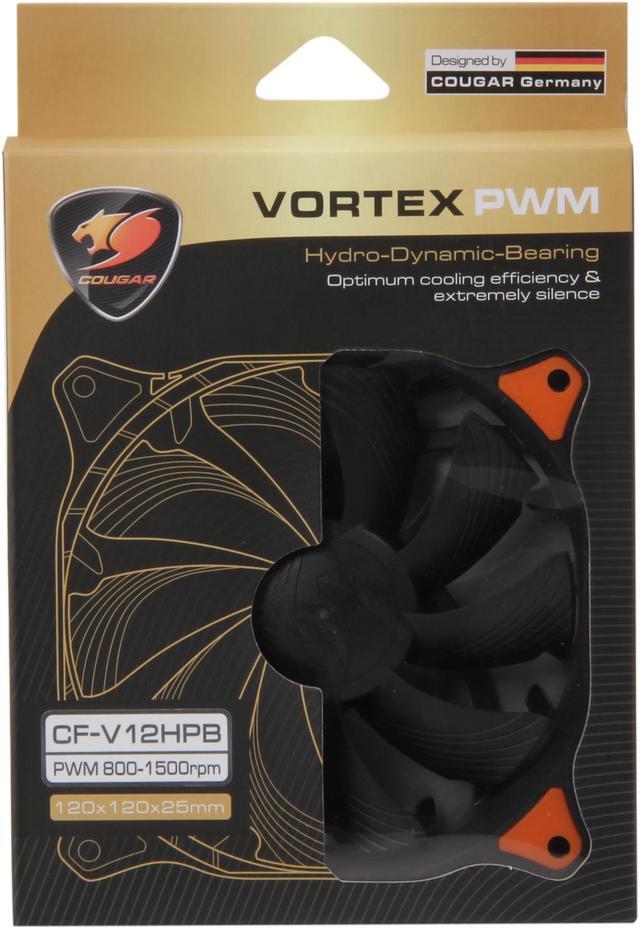 Alt view image 7 of 6 - COUGAR Vortex PWM 120mm (CF-V12HPB) Cooling Fan with Hydro-Dynamic Bearing and Pulse Width Modulation (Black Version)