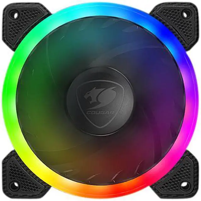 Alt view image 2 of 12 - Cougar Hydraulic Vortex RGB HPB 120 mm Cooling Kit with Tri-Directional Lighting and Remote Control (3 pack)