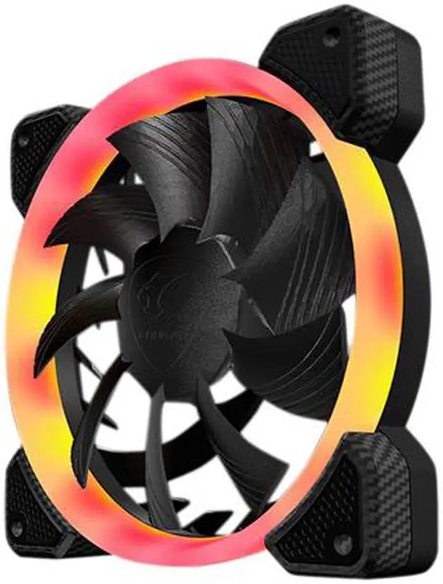 Alt view image 7 of 12 - Cougar Hydraulic Vortex RGB HPB 120 mm Cooling Kit with Tri-Directional Lighting and Remote Control (3 pack)