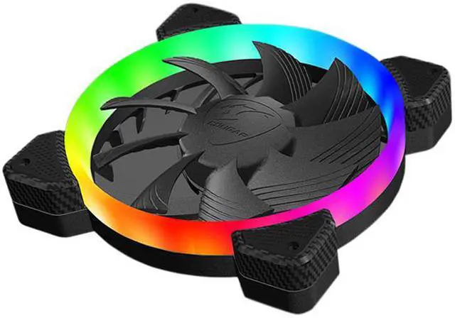 Alt view image 3 of 12 - Cougar Hydraulic Vortex RGB HPB 120 mm Cooling Kit with Tri-Directional Lighting and Remote Control (3 pack)