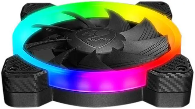 Alt view image 4 of 12 - Cougar Hydraulic Vortex RGB HPB 120 mm Cooling Kit with Tri-Directional Lighting and Remote Control (3 pack)