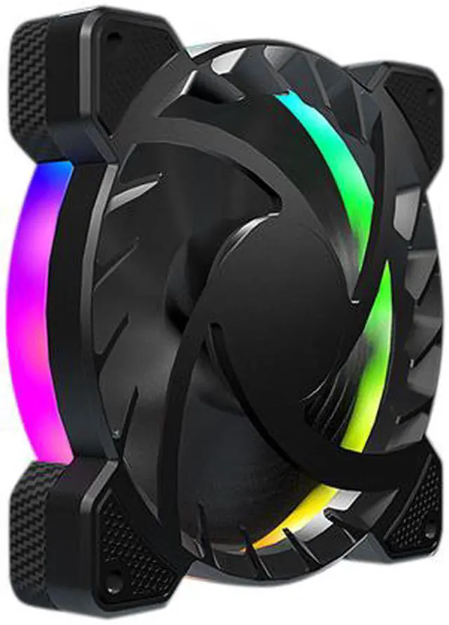 Alt view image 8 of 12 - Cougar Hydraulic Vortex RGB HPB 120 mm Cooling Kit with Tri-Directional Lighting and Remote Control (3 pack)