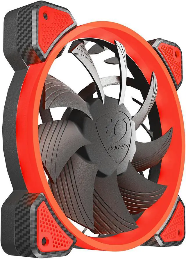 Alt view image 2 of 4 - Cougar Hydraulic Vortex FR 120 mm Red LED Cooling Fan. CF-V12FR