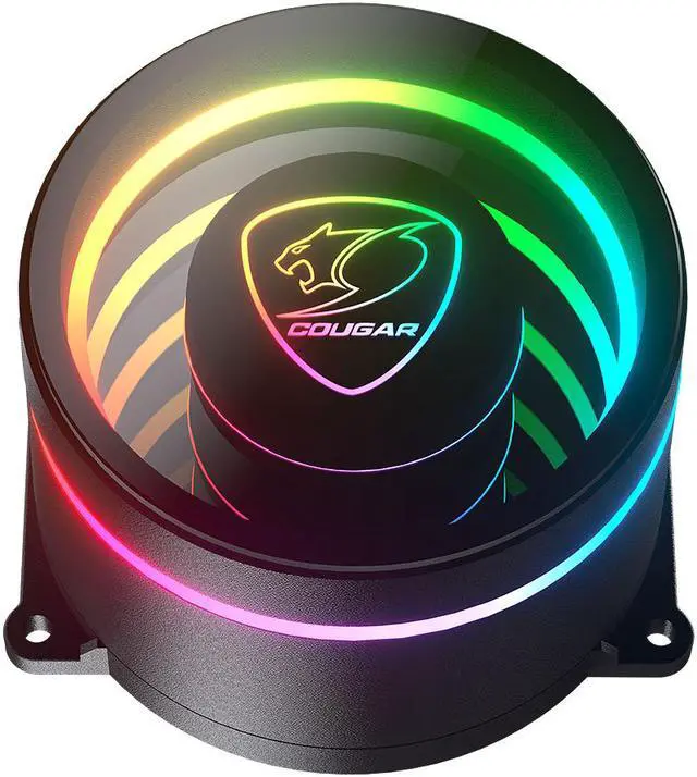 Alt view image 3 of 5 - Cougar Poseidon Elite 240 ARGB Liquid Cooling with Rotatable Pump Head and 2x ARGB Fans
