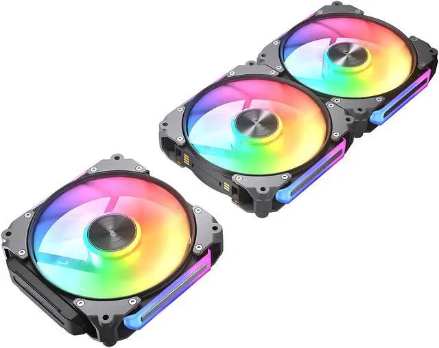 Alt view image 8 of 9 - COUGAR Apolar 120 ARGB Modular PC Case Cooling Fan (3-Fan Pack), 4 Pin PWM / 3 Pin ARGB, Lighting Hydro Dynamic Bearings, 120x120x28 mm, Black