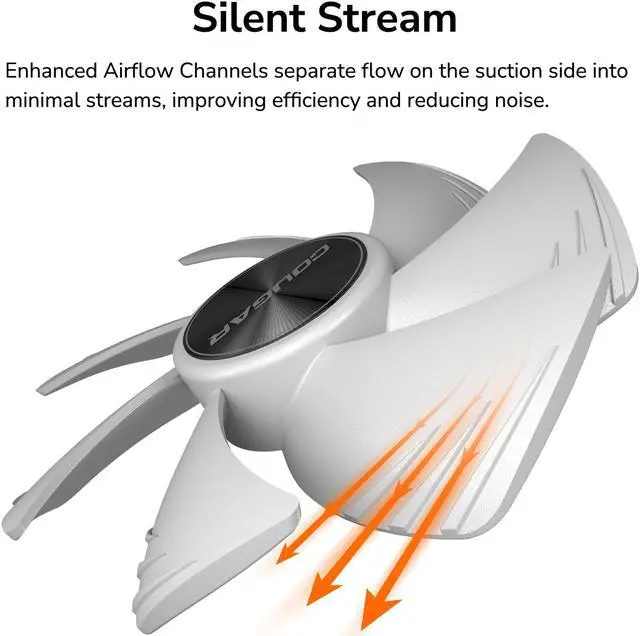 Alt view image 12 of 12 - COUGAR Apolar 120 ARGB Modular PC Case Cooling Fan, 4 Pin PWM / 3 Pin ARGB, Lighting Hydro Dynamic Bearings, 120x120x28 mm, White