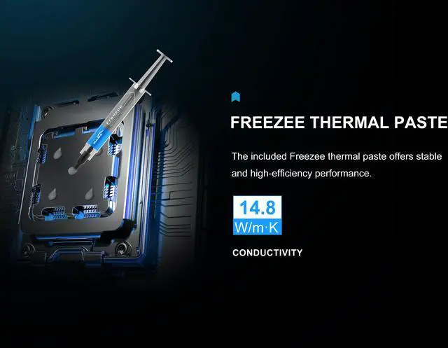 Alt view image 12 of 13 - SAMA L50 240mm Liquid CPU Cooler AIO Cooler with ARGB Infinity Mirror Effect - 2x120mm ARGB Light Sync with Motherboard PWM 28mm Fans Low-Noise for AMD AM4/AM5, Intel LGA 1700/1150/1151/1200/1851 - Thermal Grease - White