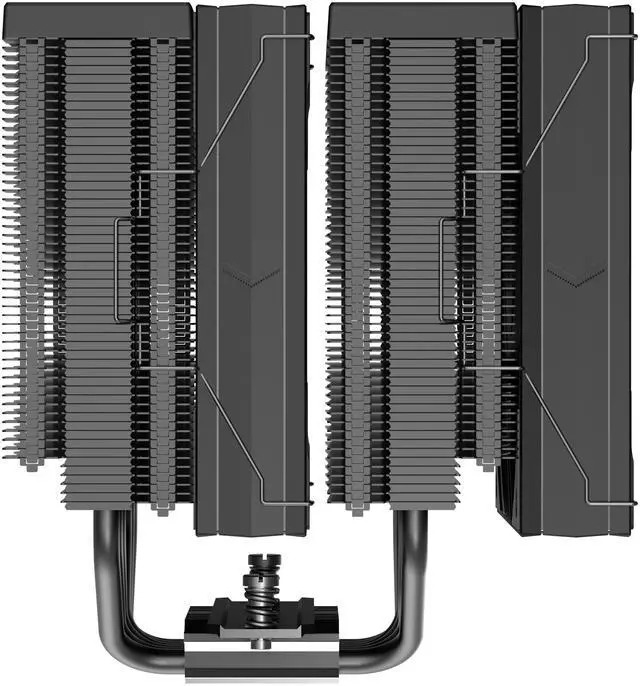 Alt view image 3 of 4 - SAMA A60B Dual-Tower CPU Air Cooler Aluminum Top Cover 6 Copper Heat Pipes, Dual 120mm PWM Fans, for AMD AM4/AM5, Intel LGA 1700/1150/1151/1200/1851 Thermal Grease/Black