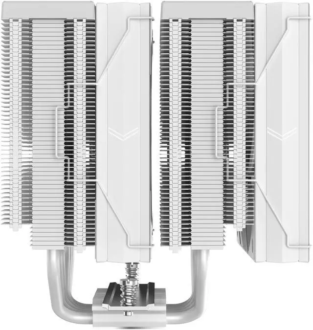 Alt view image 3 of 4 - SAMA A60W Dual-Tower CPU Air Cooler Aluminum Top Cover 6 Copper Heat Pipes, Dual 120mm PWM Fans, for AMD AM4/AM5, Intel LGA 1700/1150/1151/1200/1851 Thermal Grease/White