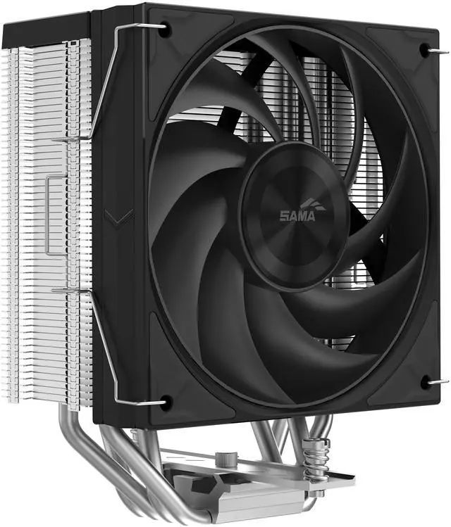 Main image of SAMA A60E Dual-Tower CPU Air Cooler Aluminum Top Cover 6 Copper Heat Pipes, Dual 120mm PWM Fans, for AMD AM4/AM5, Intel LGA 1700/1150/1151/1200/1851 Thermal Grease