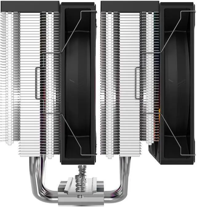 Alt view image 3 of 4 - SAMA A60L Dual-Tower CPU Air Cooler ARGB Plastic Top Cover 6 Copper Heat Pipes, Dual 120mm ARGB Light Sync with Motherboard PWM Fans, for AMD AM4/AM5, Intel LGA 1700/1150/1151/1200/1851 Thermal Grease