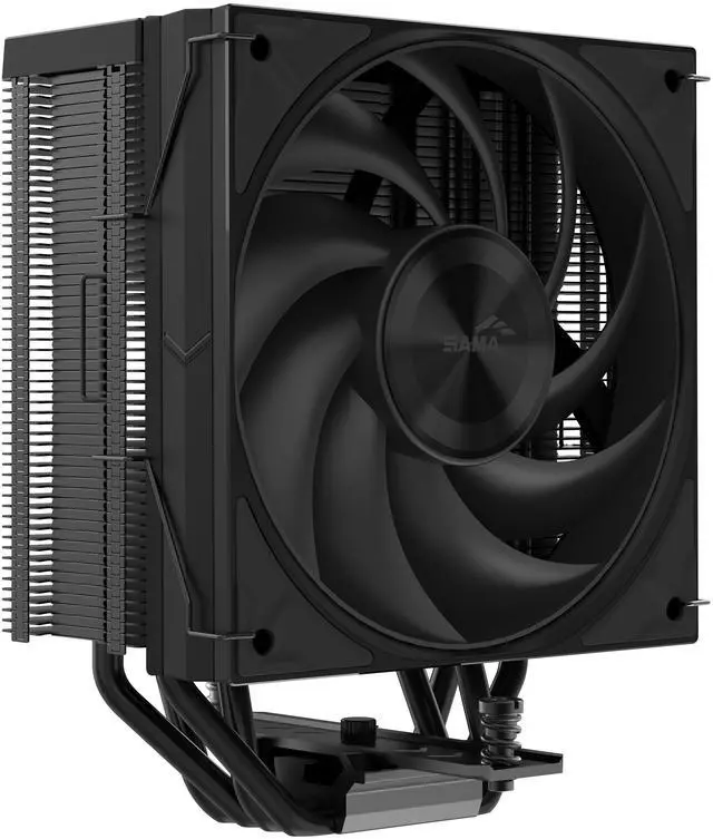 Main image of SAMA A40B Single-Tower CPU Air Cooler Aluminum Top Cover 4 Copper Heat Pipes, 120mm PWM Fans, for AMD AM4/AM5, Intel LGA 1700/1150/1151/1200/1851 Thermal Grease/Black