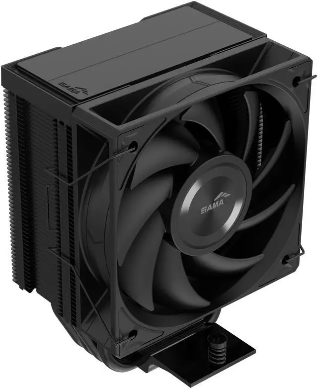 Alt view image 2 of 4 - SAMA X40 Single-Tower CPU Air Cooler, 4 Copper Heat Pipes, 100mm PWM Fans, for AMD AM4/AM5, Intel LGA 1700/1150/1151/1200/1851 Thermal Grease/Black