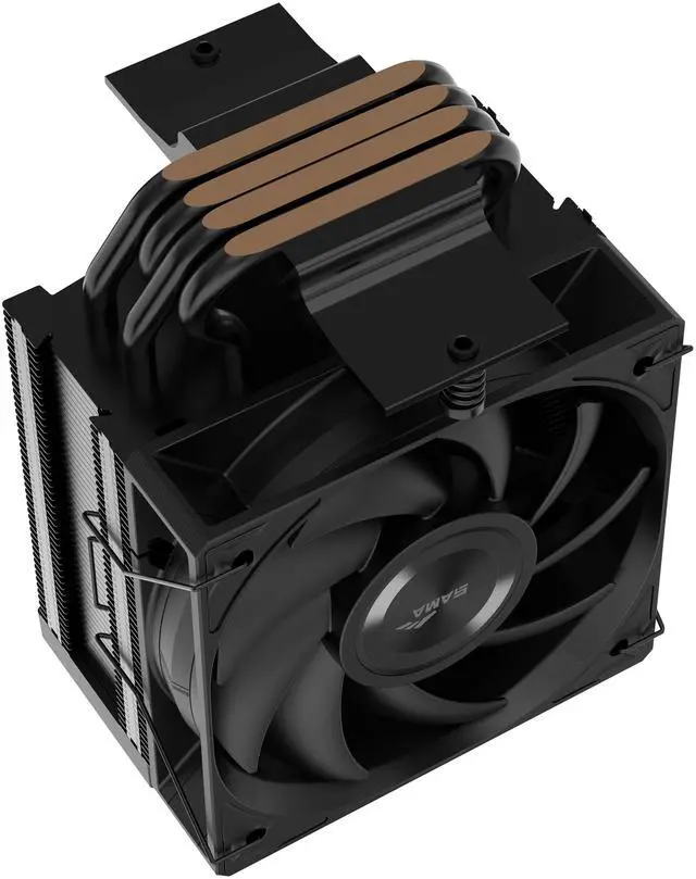 Alt view image 4 of 4 - SAMA X40 Single-Tower CPU Air Cooler, 4 Copper Heat Pipes, 100mm PWM Fans, for AMD AM4/AM5, Intel LGA 1700/1150/1151/1200/1851 Thermal Grease/Black