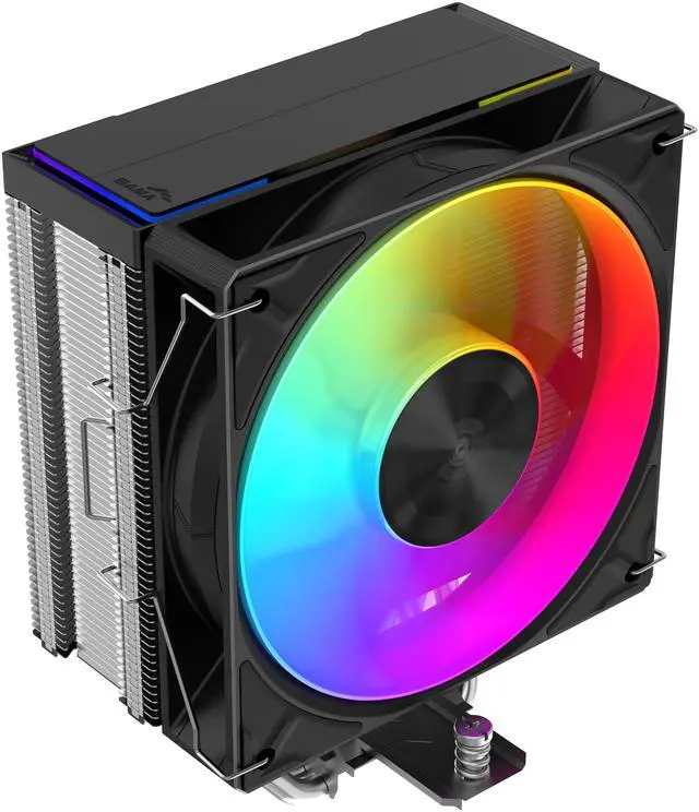 Alt view image 2 of 3 - SAMA X40L Single-Tower CPU Air Cooler, ARGB Plastic Top Cover, 4 Copper Heat Pipes, 100mm ARGB Light Sync with Motherboard PWM Fans, for AMD AM4/AM5, Intel LGA 1700/1150/1151/1200/1851 Thermal Grease