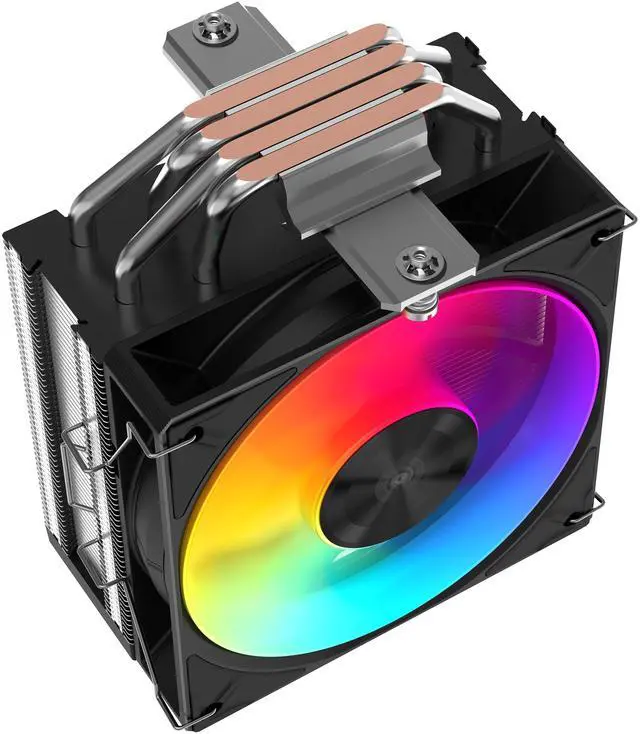 Alt view image 3 of 3 - SAMA X40L Single-Tower CPU Air Cooler, ARGB Plastic Top Cover, 4 Copper Heat Pipes, 100mm ARGB Light Sync with Motherboard PWM Fans, for AMD AM4/AM5, Intel LGA 1700/1150/1151/1200/1851 Thermal Grease