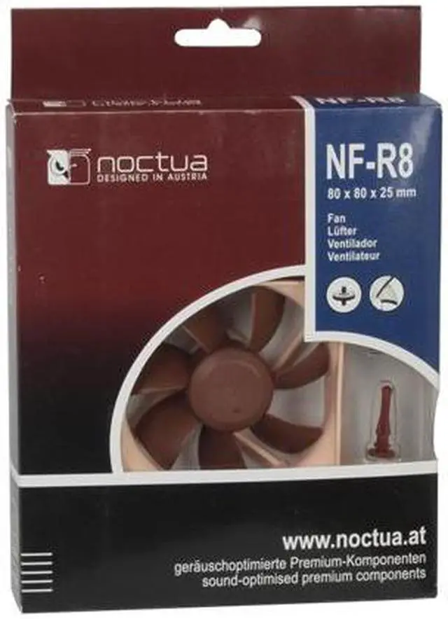 Alt view image 8 of 8 - Noctua NF-R8-1800 80mm Case cooler