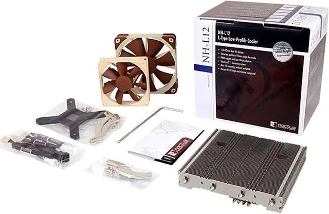 Alt view image 6 of 6 - Noctua NH-L12 120mm & 92mm SSO Bearing PWM Fans CPU Cooler