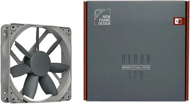 Alt view image 4 of 7 - Noctua NF-S12B redux-1200 PWM, High Performance Cooling Fan, 4-Pin, 1200 RPM (120mm, Grey)