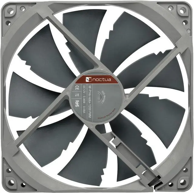 Alt view image 3 of 7 - Noctua NF-P14s redux-1200 PWM, Quiet Fan, 4-Pin, 1200 RPM (140mm, Grey)