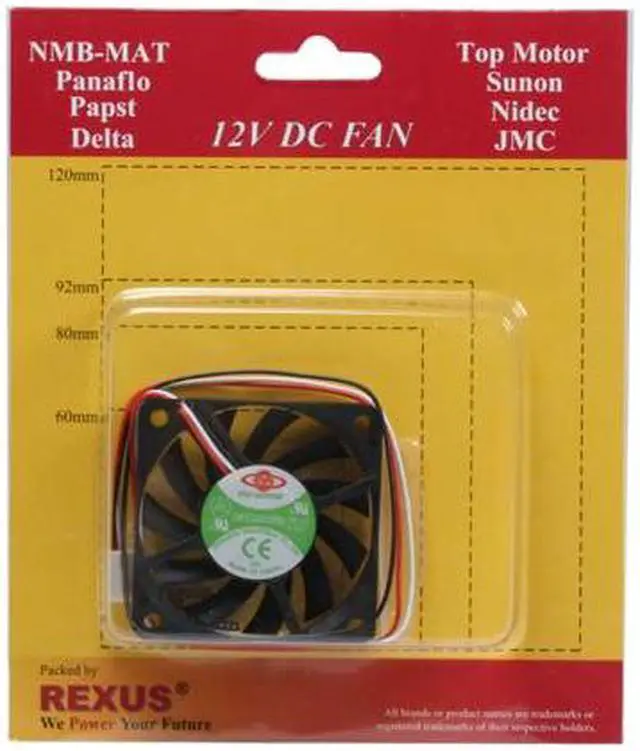 Alt view image 7 of 7 - Rexus TopMotor DF126010PH 60mm Case cooler