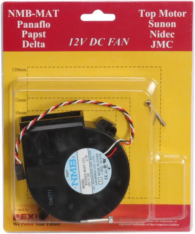 Alt view image 6 of 6 - NMB BG0903-B047-VTL DC 12V System Blower