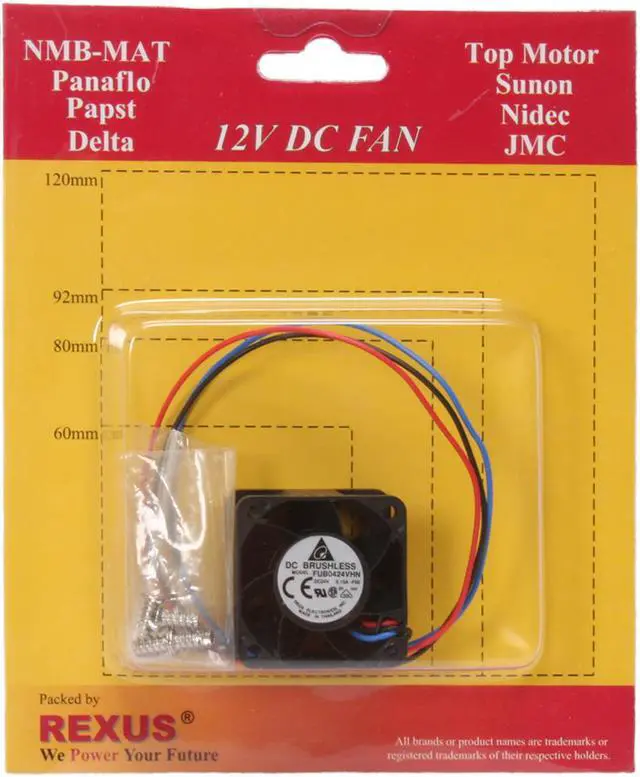 Alt view image 7 of 7 - Delta FUB0424VHN 40mm 24v Case Fan