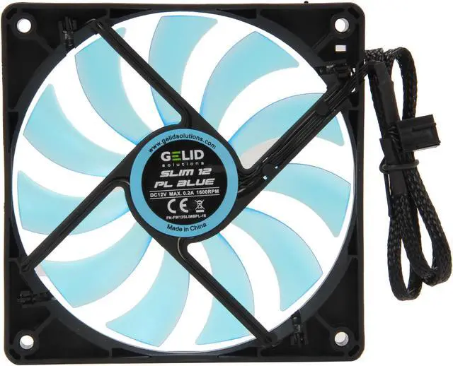 Alt view image 3 of 4 - GELID Solutions Slim 12 PL 120mm Blue LED Case Fan