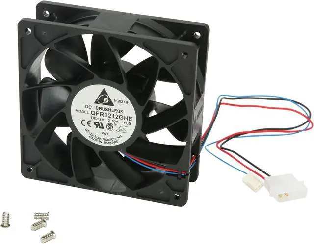 Alt view image 8 of 8 - Delta QFR1212GHE-F00 Case cooler