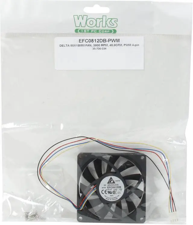 Alt view image 5 of 5 - Delta EFC0812DB-PWM 80mm Case cooler