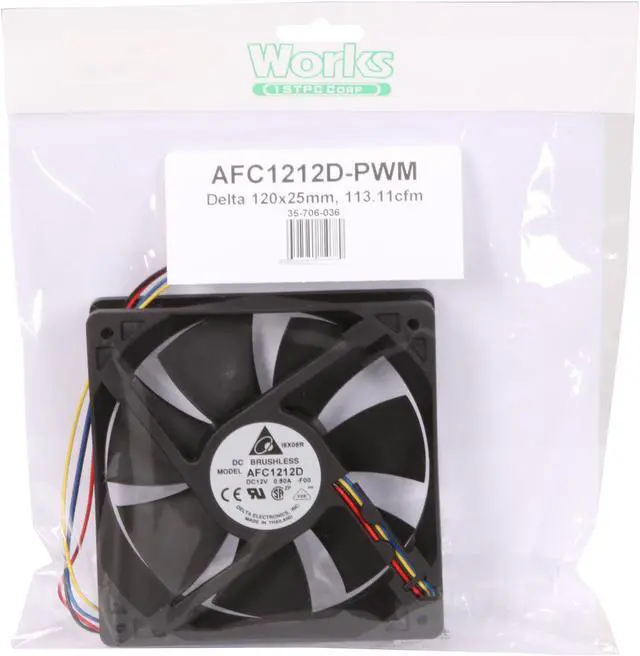 Alt view image 5 of 5 - Delta Electronics AFC1212D-PWM Case Cooler with TAC Sensor
