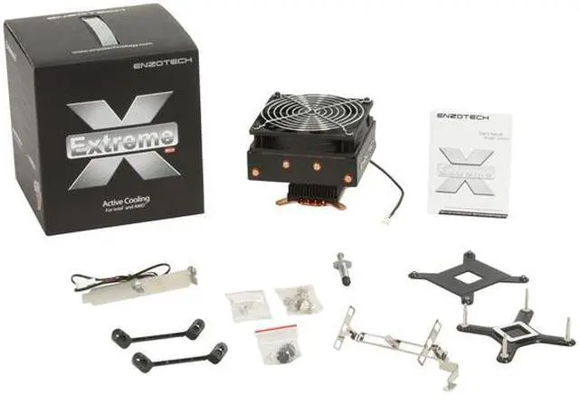 Alt view image 7 of 7 - Enzotech Extreme-X Rev.A 120mm 2 Ball CPU Cooler