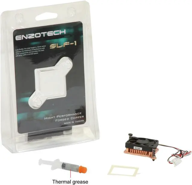 Alt view image 4 of 4 - Enzotech SLF-1 Forged copper 1100 Fan & Heatsinks